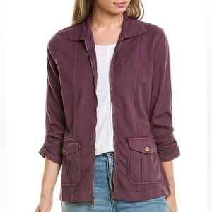XCVI Wearables Tanner Utility Jacket Size Large Purple